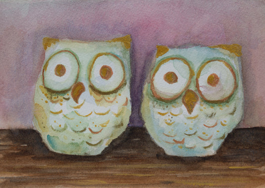 2 Owls Print