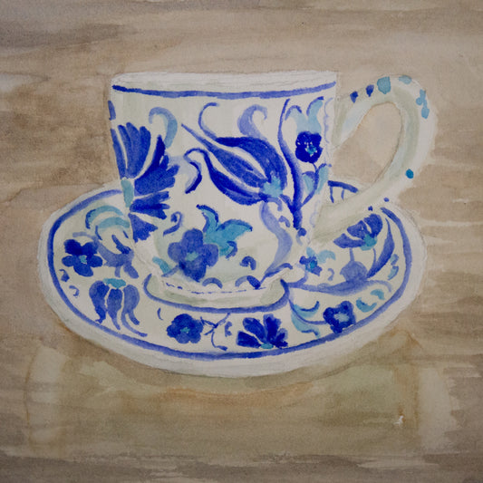 Turkish Tea Cup 2 Watercolor Painting